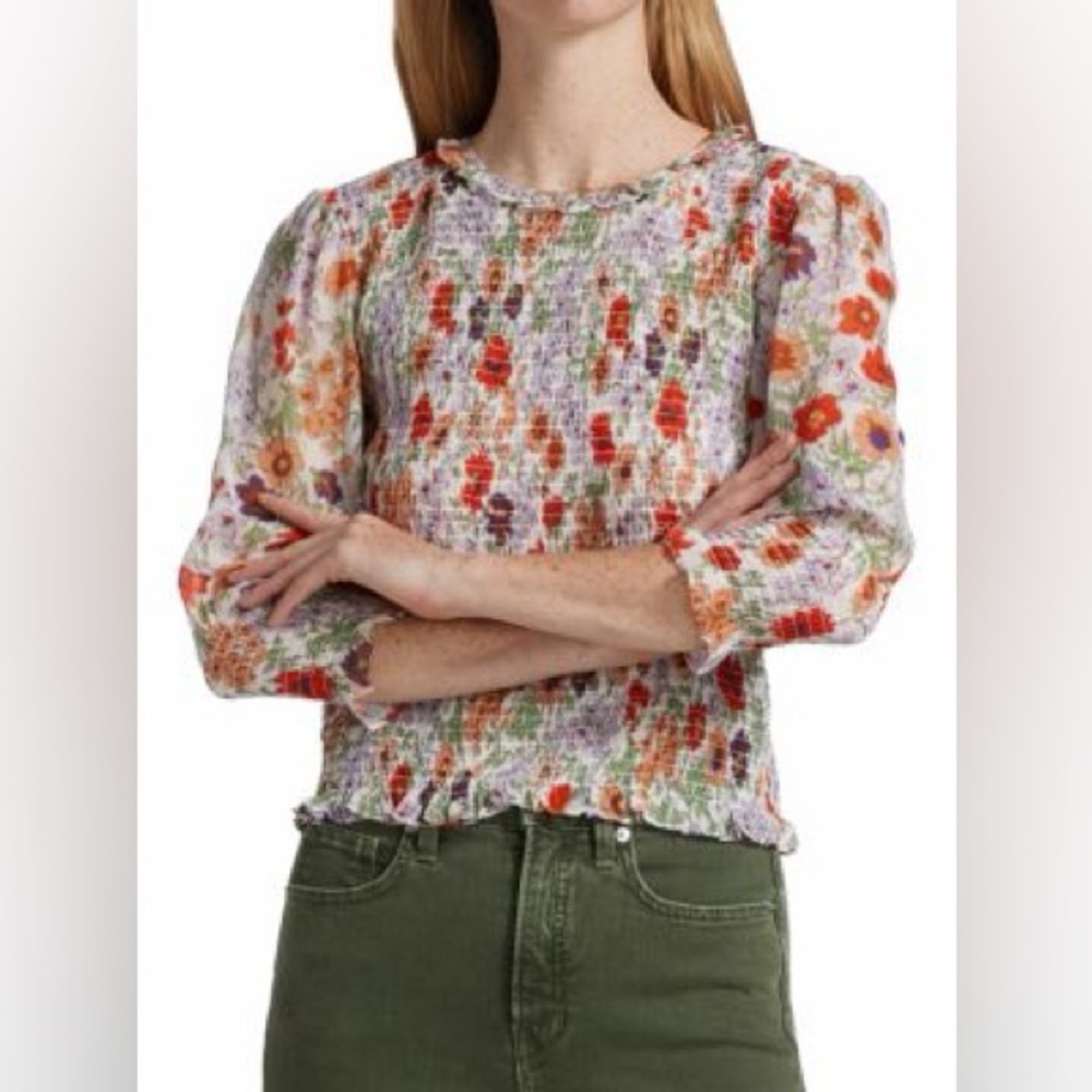VERONICA BEARD Kali Floral Top (105)